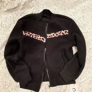 Zyia Active Cheetah Fleece Jacket